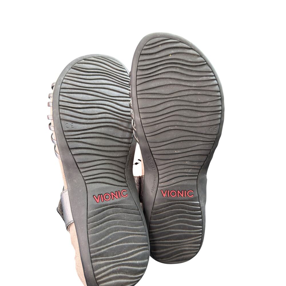 Vionic Talulah‎ Leather Sandals Silver Women's Orthopedic Strappy Comfy Size 12 - Picture 10 of 10